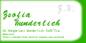 zsofia wunderlich business card